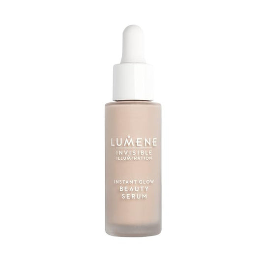 Lumene Invisible Illumination Instant Beauty Glow Serum - Sheer-Coverage Face Makeup + Brightening Serum - Infused with Nordic Algae and Vitamin E for Instant Radiance - Universal Light (30ml)-GlimoraGlow