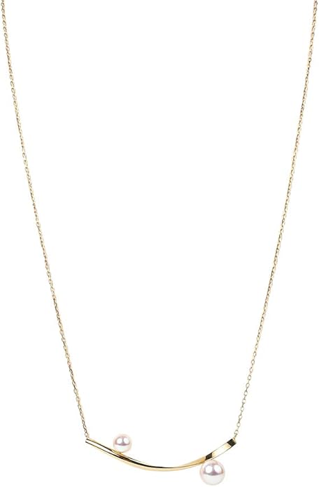Japanese 4.5-6.0mm Akoya Cultured Pearl Pendant Necklace for Women with 18K Yellow Gold | Stylish Design Excellent Gift | Pearl Necklace-GlimoraGlow