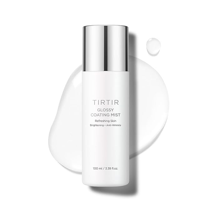 TIRTIR Glossy Coating Mist 3.38 fl. oz, Illuminating Polyglutamic Acid Face Mist for Fresh, Glowing Skin,Cooling, Soothing, Makeup Prep Spray-GlimoraGlow