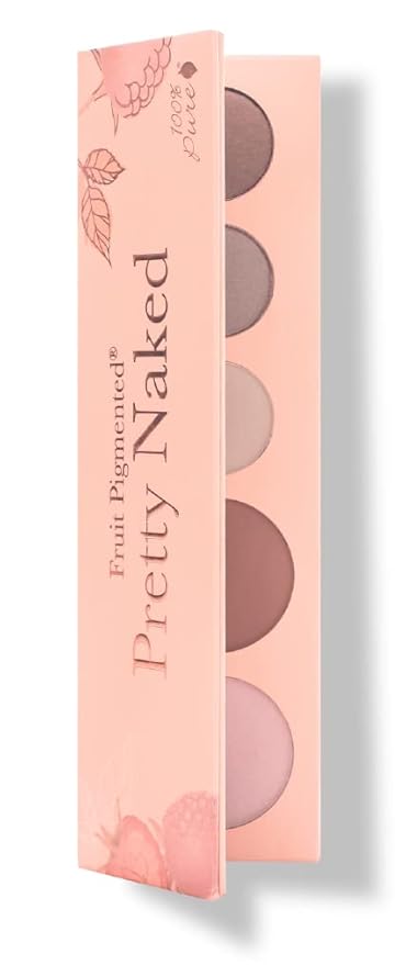 100% PURE Pretty Naked Makeup Palette All in One Compact 3 Eyeshadow, Blush, Face Highlighter, Fruit Pigmented Natural Nude, Neutral Looks for All Skin Types - Vegan (Soft, Neutral Tones)-GlimoraGlow