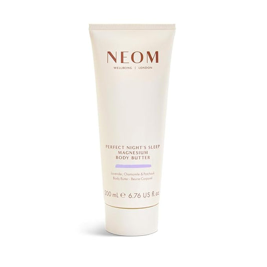 Neom - Magnesium Body Butter | 6.76 Fl Oz (200ml) | Lavender, Chamomile, & Patchouli | Lotion for Sleep with Essential Oils | 100% Natural Fragrances | Nourish & Soften | Signature Sleepy Scent-GlimoraGlow