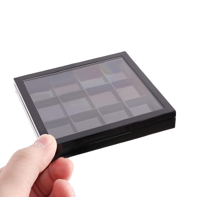 12 Grids Empty Eyeshadow Palette DIY Eyeshadow Makeup Palette Lipstick Container Empty Makeup Storage Box for Blush Lipstick-GlimoraGlow