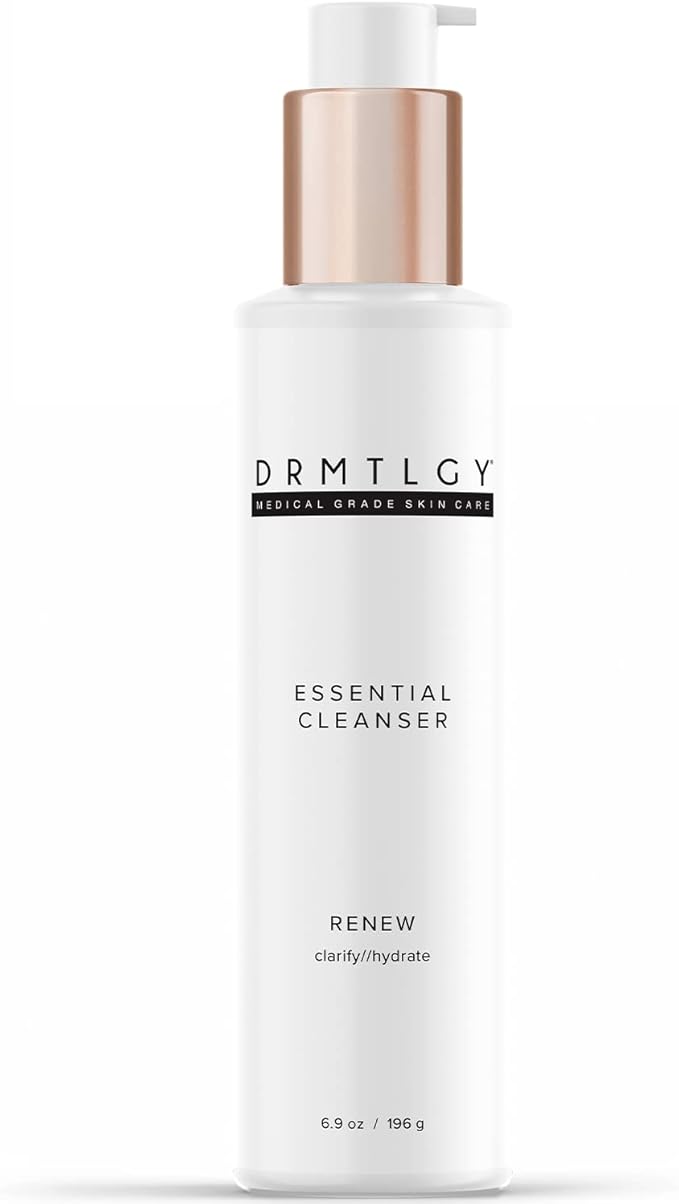DRMTLGY Essential Facial Cleanser - Gentle Face Cleanser and Face Wash for Women and Men with Anti-Aging Peptides & Hyaluronic Acid. 6.9 fl oz-GlimoraGlow