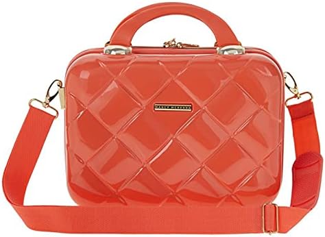 2-in-1 Essential St. Tropez Design Beauty Case - Black/Cream Python, Rose Gold-GlimoraGlow