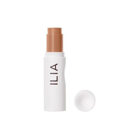 ILIA - Skin Rewind Complexion Stick - Foundation + Concealer + Skincare | Non-Toxic, Vegan, Cruelty-Free, Clean Makeup (27W - Yew, 0.35 oz | 10 g)-GlimoraGlow