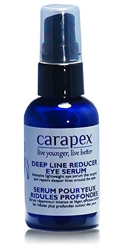 Carapex Deep Line Eye Serum, for Puffy Eyes, Bags, with Caffeine, Aloe Vera, Cucumber Extracts, Peptides, Lifting, Firming, Unscented, Cruelty Free (Single)-GlimoraGlow