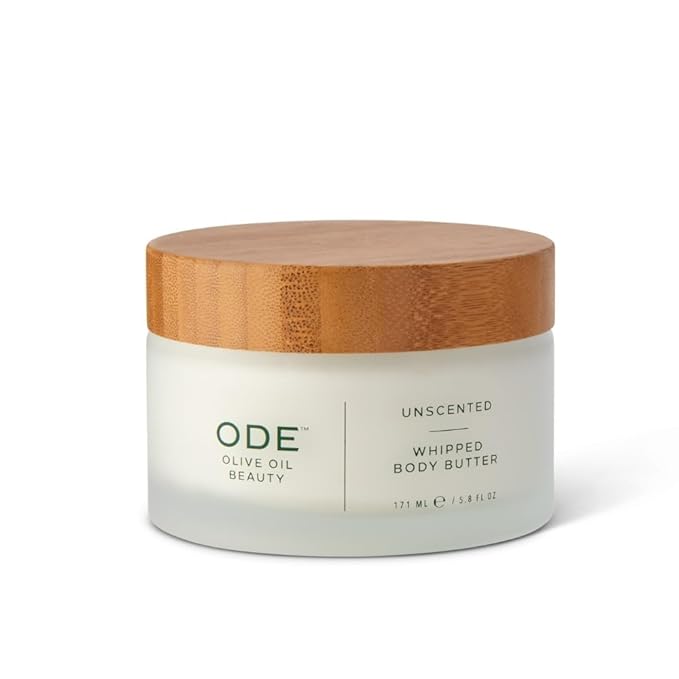 McEvoy Ranch Whipped Body Butter | ODE Olive Oil Beauty | 5.8 FL OZ | Crafted with Organic EVOO, Hyaluronic Acid, Organic Shea & Cocoa Butters | Nourishing, Brightening, Firming (Unscented)-GlimoraGlow