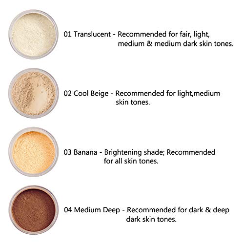 2 Pcs PHOERA Setting Powder and Face Primer, Control Oil Brighten Skin Color Cover Face Setting Loose Powder。 (02 Cool Beige + makeup primer)-GlimoraGlow