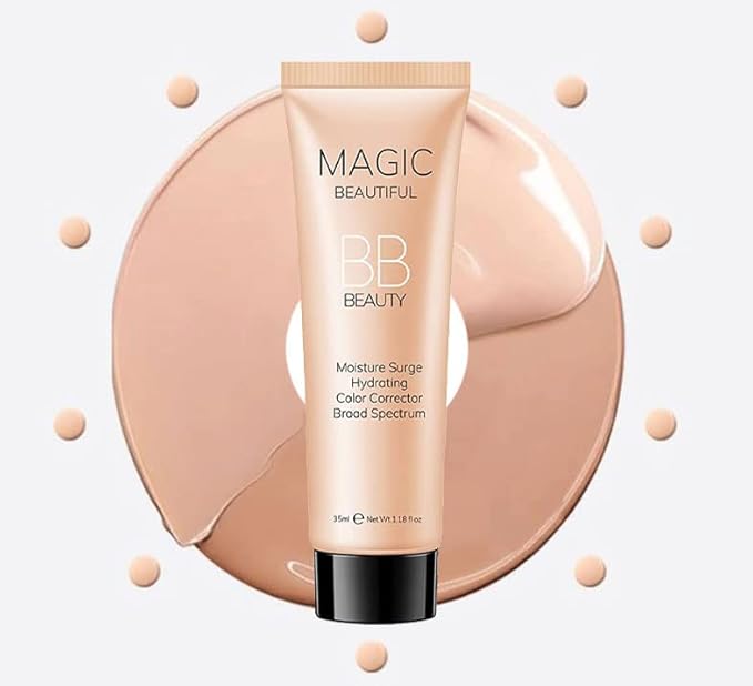 2 Pcs BB Cream Full Coverage Foundation,Hydrating Natural Flawless Concealer, Clean Nude Makeup Base,Color Correcting Oil-Free BB Cream(light skin tone)-GlimoraGlow
