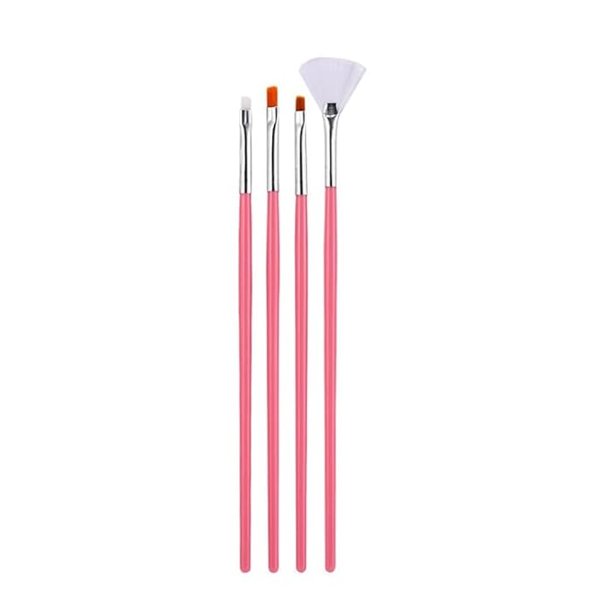 20pcs Nail Art Brushes Set, Nail Art Design Pen Painting Tools with Nail Extension Gel Brush, Nail Polish Brush, Builder Nail Gel Brush, Dotting needle,Adhesive drill pen (PinkFlower)-GlimoraGlow