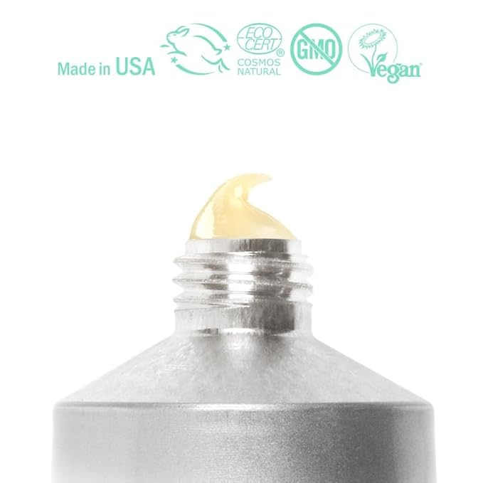 Hurraw! Balmtoo Squeezable Balm, Jasmine Vanilla: Thick, ultra-moisturizing. Anywhere application. Body, face, lips, neck, fingers, toes. 1 tube = 7 sticks of lip balm. Natural, Organic. Made in USA-GlimoraGlow