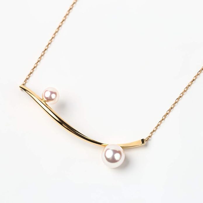 Japanese 4.5-6.0mm Akoya Cultured Pearl Pendant Necklace for Women with 18K Yellow Gold | Stylish Design Excellent Gift | Pearl Necklace-GlimoraGlow