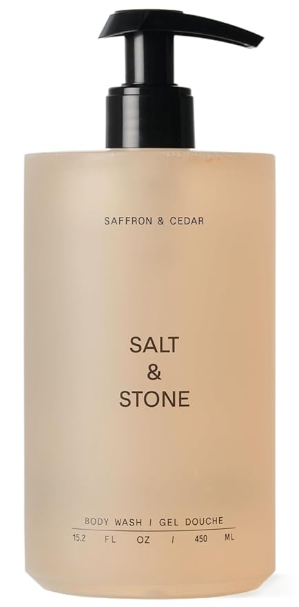 Salt & Stone Body Wash with Antioxidants for Deep Moisture | For Women & Men, Sulfate, Paraben, & Dye Free, Leaving Skin Soft and Hydrated - 15.2 fl oz-GlimoraGlow