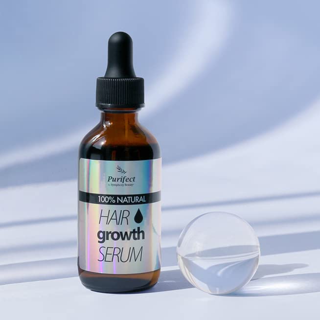 100 Natural Botanical Hair Growth Serum for Nourishing Hair Scalp and Protecting Hair loss, Moringa Camellia Rosemary Castor Tea Tree Peppermint Jojoba Blended , Made In USA (2oz)-GlimoraGlow