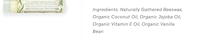 100% Natural Beeswax Lip Balm with Organic Oils (Cozy Vanilla, 4 pack)-GlimoraGlow