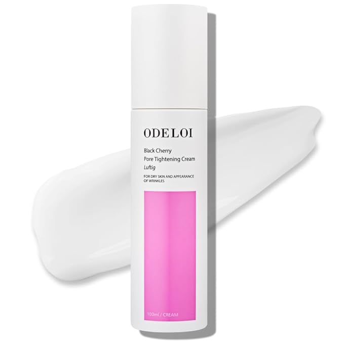 Black Cherry Pore Tightening Cream Luftig, Pore Minimizer, Black Cherry Extract, AHA, Hydrolyzed Collagen, Korean Skincare, All Skin Types, 3.3 fl.oz / 100ml-GlimoraGlow