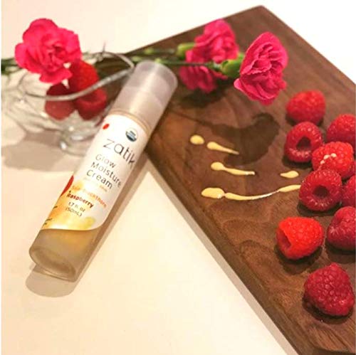 Zatik Naturals - Glow Moisture Cream, Sea-Buckthorn & Raspberry Luscious Berry Blend, USDA Certified Organic, Vegan, Non-GMO, Gluten Free, Alcohol Free, pH Balanced, Biodegradable, 1.7 oz, 50 mL-GlimoraGlow
