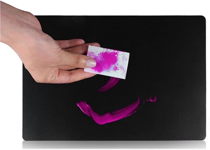 10Sheets Plastic Nail Art Palette Nail Painting Board Nail Drawing Board Nail Painting Mixed Color Palettes Paint Mixing Palette for Nail-Art Beauty Salon Color Cream Mixing, Black-GlimoraGlow