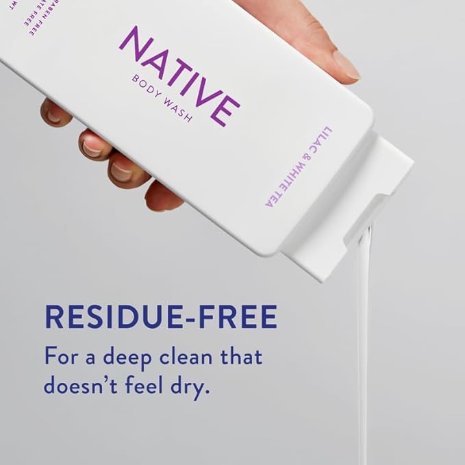 Native Body Wash Contains Naturally Derived Ingredients | For Women & Men, Sulfate, Paraben, & Dye Free Leaving Skin Soft and Hydrating | Lilac & White Tea 18 oz - 2 Pk-GlimoraGlow