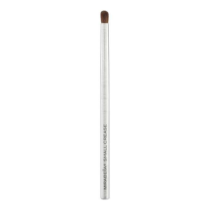 Mirabella Small Crease Eyeshadow Brush, Premium Professional Makeup Brush Collection, Cruelty-Free Synthetic Bristle Brush, Hand-Sculpted Brushed Aluminum Handle, Luxury Blending Brush for Makeup-GlimoraGlow