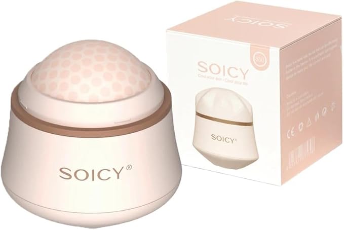 OPENDGO Facial Ice Roller 360° Rotating Massager Roller Ball Cooling Face Ice Roller for Reduce Puffiness and Relief Migraine, Pain,Ice Face Eye Massage Roller, Skin Care Tools-GlimoraGlow