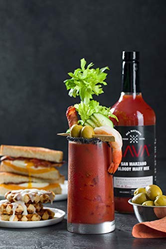 (3 Pack) LAVA Premium Bloody Mary Mix; Italian San Marzano Tomatoes, No Artificial Sweeteners, Vegan, Ready to Use, No Added Sugar, 1-Liter (33.8oz) Glass-GlimoraGlow