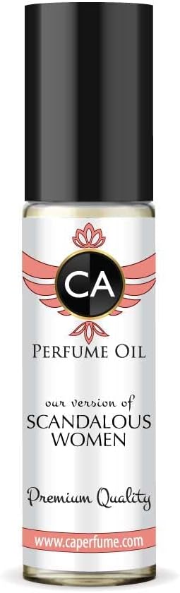 CA Perfume Impression of Scandalous Women Fragrance Body Oil Roll-On 0.3 Fl Oz/10ml-GlimoraGlow