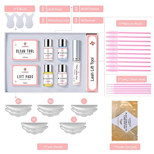 ICONSIGN 2025 Upgraded Lash Lift Kit, Professional Semi-Permanent Curling Eyelash Perm Kit Suitable for Salon & Home Use-GlimoraGlow