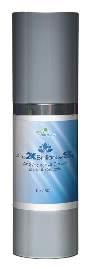 Pro 2x Brilliance SF + Serum - Anti Aging Eye Serum - 2 Month Supply - Rapidly Reduce Appearance of Dark Circles & Puffiness - Exfoliating Vitamin C Serum to Rejuvenate Skin - Aid Skin Cell Renewal-GlimoraGlow