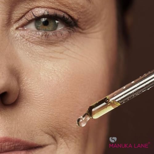 Hyaluronic Acid Serum for Face and Neck with Collagen, Manuka Honey & Chamomile Flower Extract | Plant Based Formula | Carefully formulated to keep your skin young and healthy!-GlimoraGlow