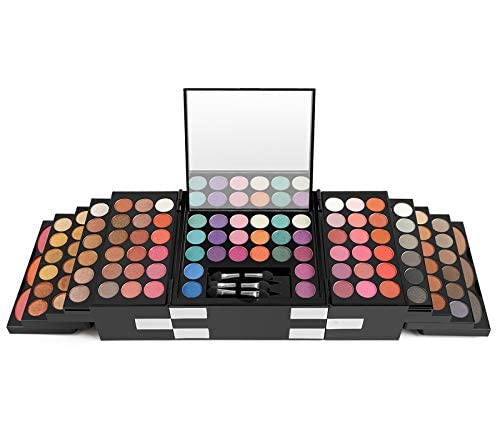 148 Colors Eyeshadow Palette Makeup Contouring Kit Combination with Eyebrow Powder, Lipgloss, Blusher, Press Powder and Concealer - Perfect for Professional and Daily Use-GlimoraGlow