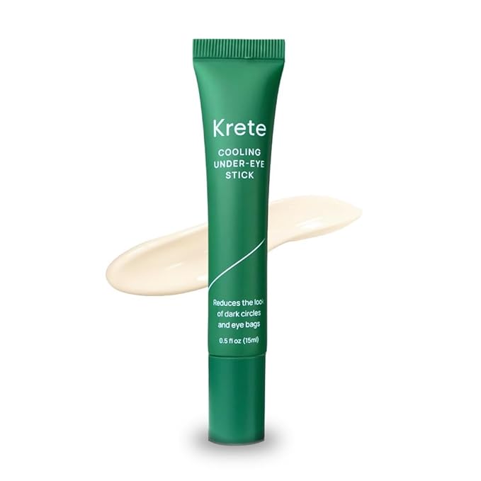 KRETE Cooling Under-Eye Stick with Liposomal Caffeine and Tripeptide-5 - Helps with Dark Circles and Puffiness, Vegan & Cruelty-Free, 15ml-GlimoraGlow