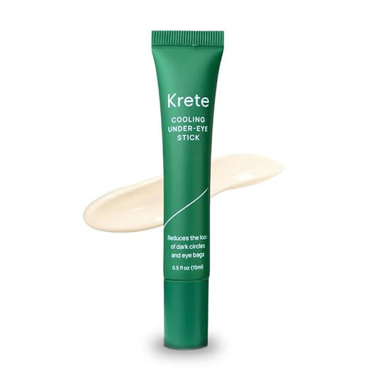KRETE Cooling Under-Eye Stick with Liposomal Caffeine and Tripeptide-5 - Helps with Dark Circles and Puffiness, Vegan & Cruelty-Free, 15ml-GlimoraGlow