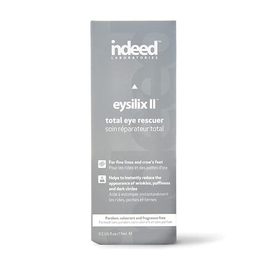 INDEED LABS Eysilix II Total Eye Rescuer, Moisturizing Eye Cream, Natural Anti Aging Under Eye Cream for Wrinkles, Puffiness and Dark Circles, Paraben and Phthalate Free Formula - 0.5 OZ-GlimoraGlow