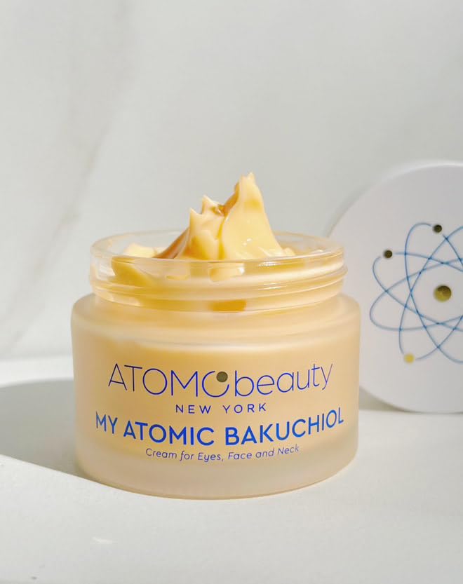 MY ATOMIC BAKUCHIOL Cream for Eyes, Face and Neck – Bakuchiol + Purified Quinoa Seed Polysaccharides | Anti-Aging, Lifting & Brightening | Retinol Alternative | Vegan & Dermatologically Tested – 45ml-GlimoraGlow
