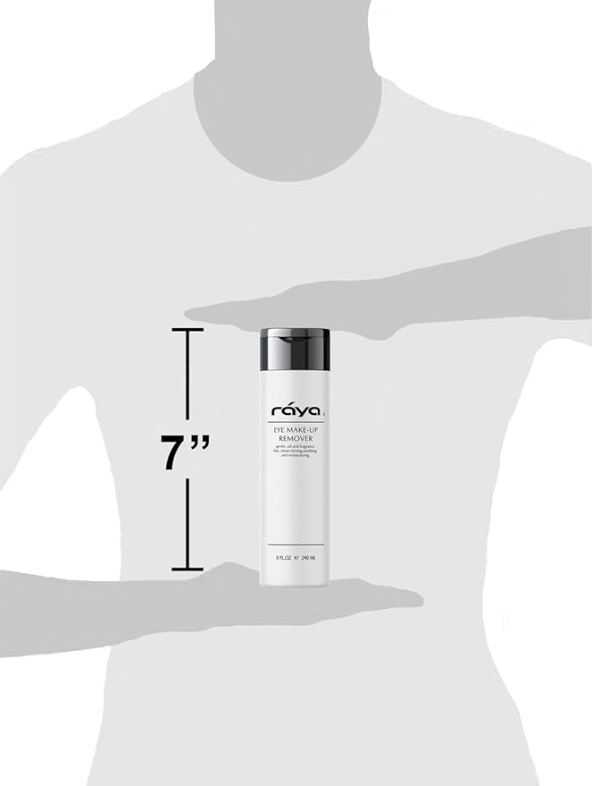 Raya Eye Make-Up Remover 8 oz (105) | Oil-Free, Make-Up Removing Cleansing Fluid | Gently Removes Non-Water-Proof Mascara | Great For Sensitive Skin-GlimoraGlow