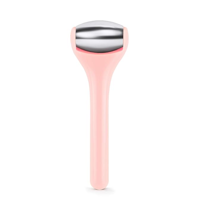 MAANGE Mini Eye & Face Rollers for Eye Massager, Stainless Steel Eye Ice Roller for Relief Puffiness Migraine Skincare Facial Roller (Pink)-GlimoraGlow