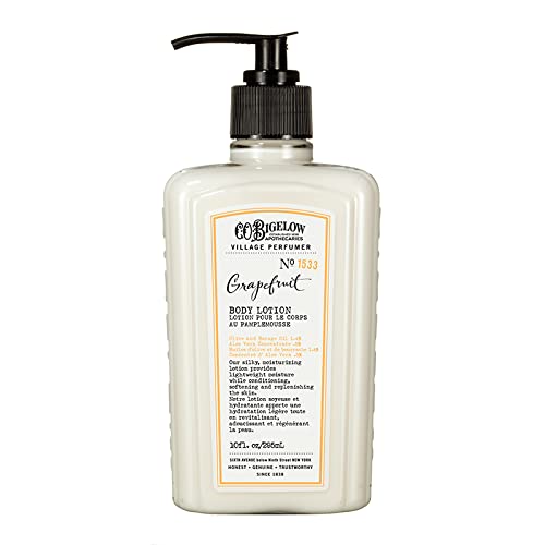 C.O. Bigelow Grapefruit Body Lotion, Village Perfumer Moisturizing Body Lotion with Aloe Vera, Borage Oil & Olive Oil, 10 Fl Oz-GlimoraGlow