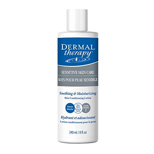 Dermal Therapy Sensitive Skin Lotion - Calming, Non-Irritating Lotion with 15% Allantoin, 10% Shea Butter, Vitamin E - Soothing Relief for Dry, Itchy, Eczema-Prone Skin - 8 fl oz / 240 ml-GlimoraGlow