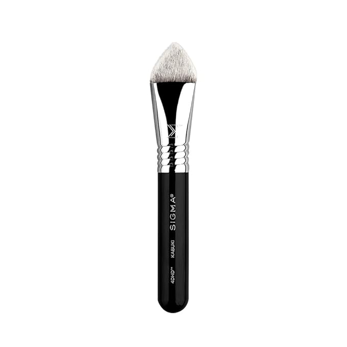 Sigma Beauty 4DHD Kabuki Brush – Pyramid-Shaped Kabuki Makeup Brush for Blending Concealer and Powder on Spots, Scars, Crevices and Under Eye - Offers Precise Application & Detailed Coverage-GlimoraGlow