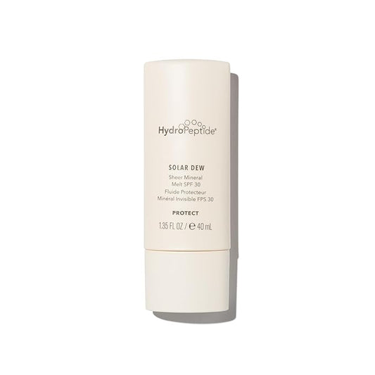 HydroPeptide Solar Dew Sheer Mineral Melt SPF30 Facial Moisturizer, Sunscreen & Primer, 1.35 Ounce-GlimoraGlow