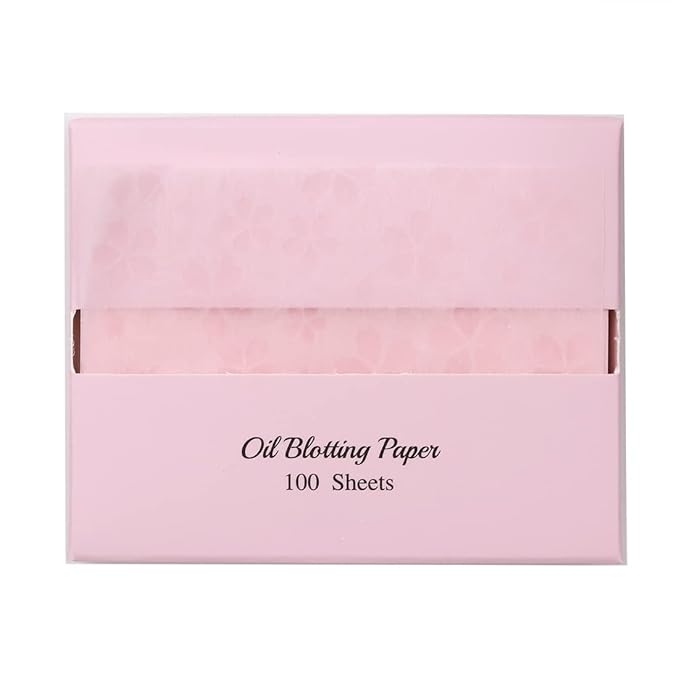 [600 Counts Refills Only] Cherry Blossom Natural Oil Blotting Sheets for Face with Mirror Case and Refills-GlimoraGlow
