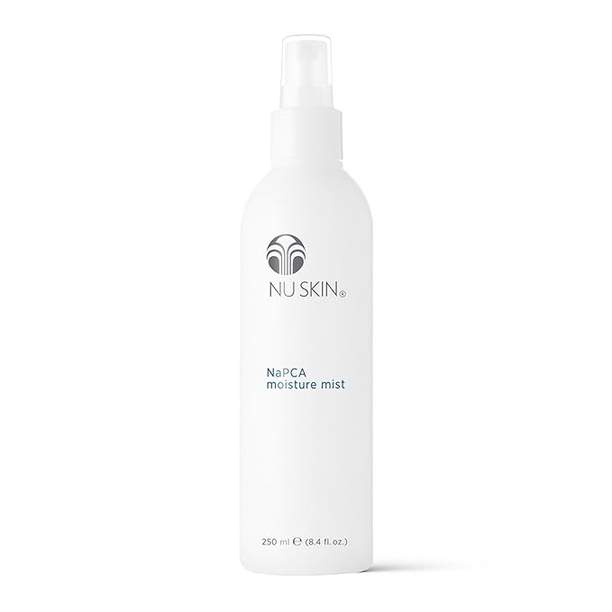 Nu Skin NaPCA Moisture Mist | Revitalizing Moisturizer & Cooling Mist with Hyaluronic Acid | Hydrating Spray for Face, Body & Hair | Sodium PCA for All Skin Types | 8 oz | 1 Pack-GlimoraGlow