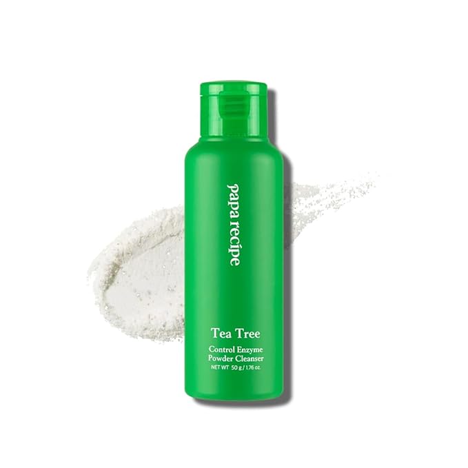 Papa Recipe Tea Tree Control Enzyme Powder Cleanser - Soft Exfoliating Facial Wash for Sensitive Skin (50g, 1.72oz) - Korean Skincare for Soothing, Balancing skin's moisture and oil level-GlimoraGlow