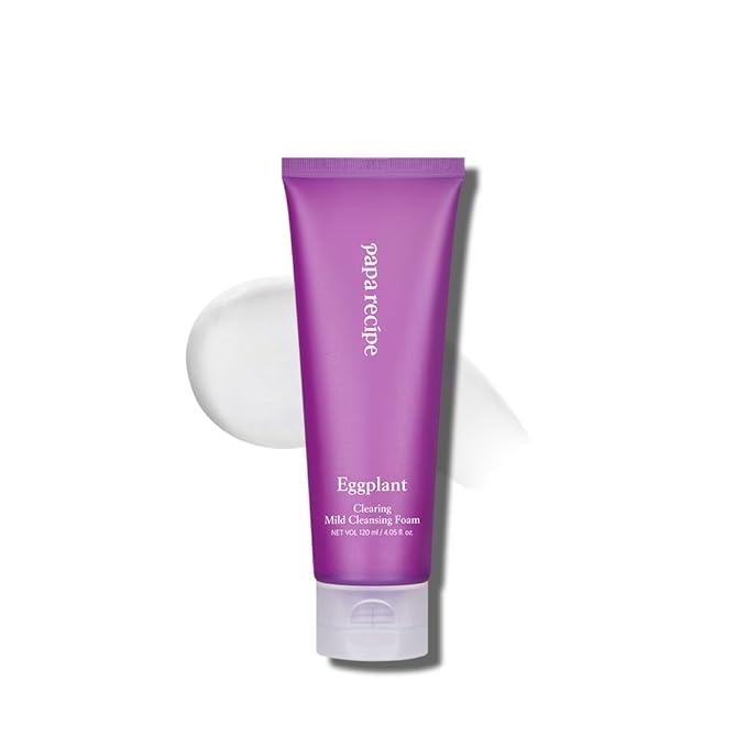 Papa Recipe Eggplant Moisturizing Cleansing Foam for Sensitive, Dehydrated, and Acne-Prone Skin-GlimoraGlow