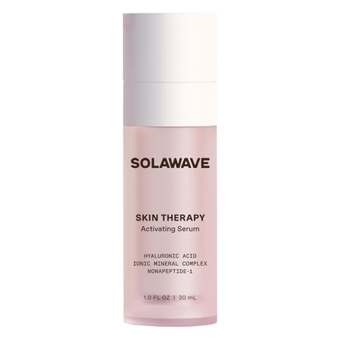 Solawave Wand Skin Therapy Activating Serum | Hyaluronic Acid and Peptides | Enhance Skincare Device Results | Hydrating Microcurrent Galvanic Current | Wrinkle Smoothing-GlimoraGlow