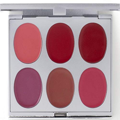 Jerome Alexander New Again Lipstick Palette & Retractable Brush, 6 Hot-Poured, Buildable & Blendable Smooth Matte Shades (Hot Colors)-GlimoraGlow