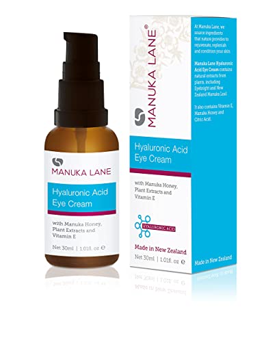 Hyaluronic Acid Eye Cream with Plant Extracts, Manuka Honey, Eye Bright Extract & Vitamin E | Plant Based Formula | Carefully formulated to keep your eyes bright and healthy!-GlimoraGlow
