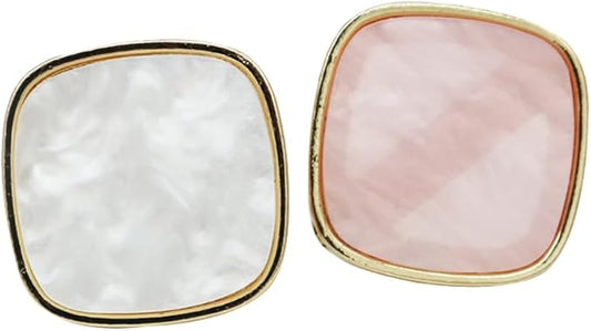 2 Pcs Nail Art Palette Ring Nail Color Mixing Tray Nail Polishing Palette Makeup Foundation Mixing Plate with Finger Ring for Nail Salon Shop Square-GlimoraGlow