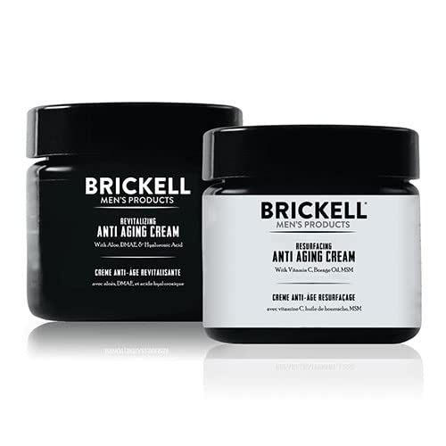 Brickell Men's Day and Night Anti Aging Cream Routine, Natural and Organic, Unscented, Skincare Gift Set-GlimoraGlow